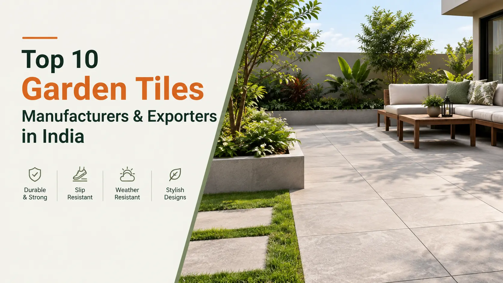 Top 10 Garden Tiles Manufacturers & Exporters in India